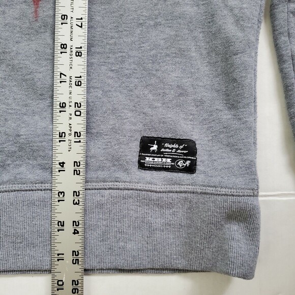 Milky With Eyepatch Gray Sweatshirt Knight Time by Knights of Bedlam & Horror  S - Picture 7 of 12